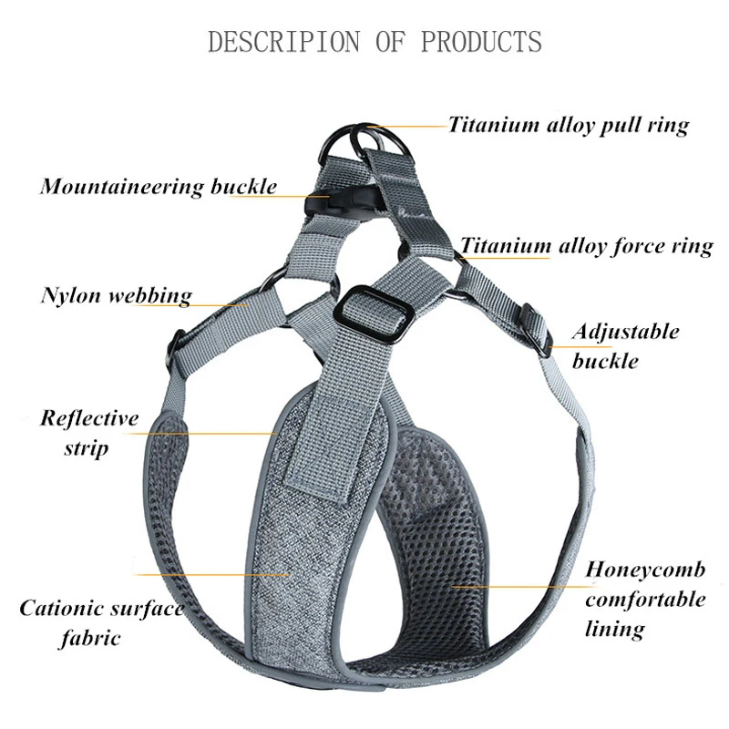 French Bulldog Pet Vest Harnesses for Small Medium Dogs Reflective Puppy Dog Harness and Leash Corgi mascotas Accessories Leads - Image 11