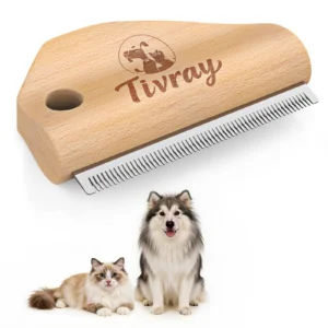 Dog Brush for Shedding Deshedding Brush for Dogs Pet Hair Removal Tool Painless Wood Remover for Pet Hair Cats Horses Cleaning