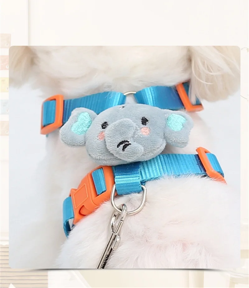Adjustable French Bulldog Pet Neck Collar for Dogs Animal Print Puppy Harness Vest Polyester Small Medium Dog Leash Accessories - Image 12