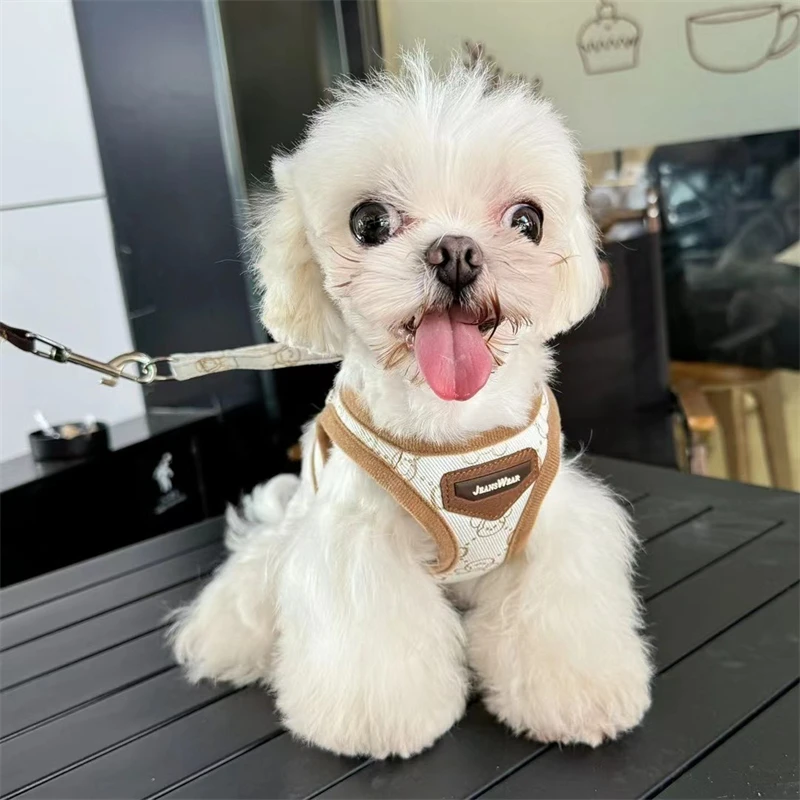 Adjustable French Bulldog Pet Neck Collar for Dogs Animal Print Puppy Harness Vest Polyester Small Medium Dog Leash Accessories - Image 14