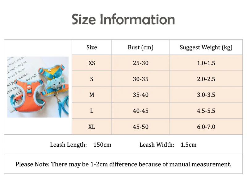 Adjustable French Bulldog Pet Neck Collar for Dogs Animal Print Puppy Harness Vest Polyester Small Medium Dog Leash Accessories - Image 10