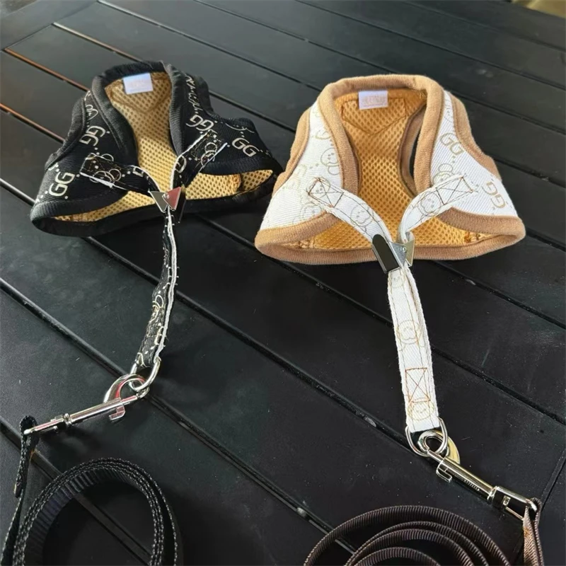 Adjustable French Bulldog Pet Neck Collar for Dogs Animal Print Puppy Harness Vest Polyester Small Medium Dog Leash Accessories - Image 16