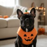 A French Bulldog in a cute costume
